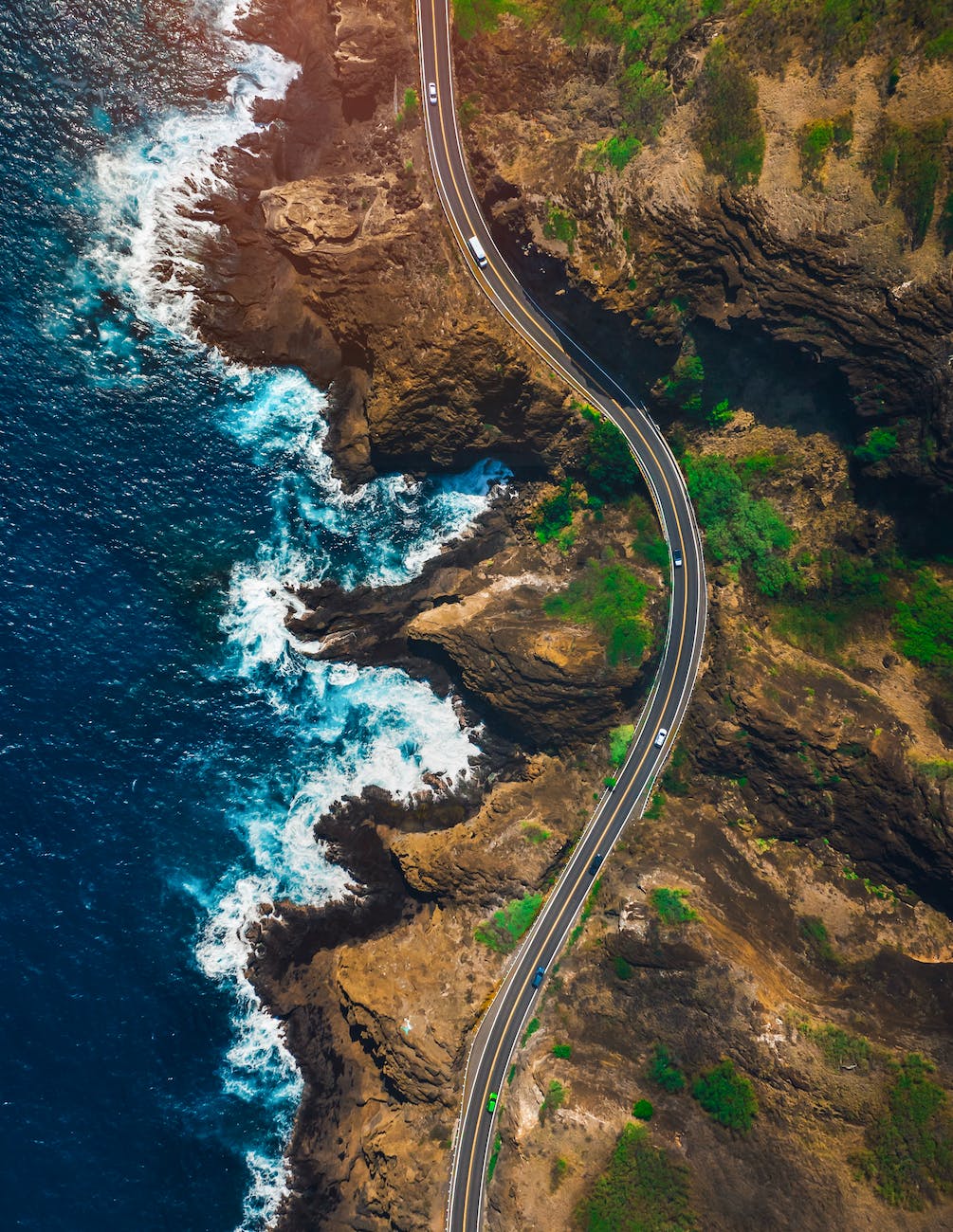 aerial photography of island